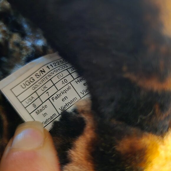 UGG Fluffita Panther/Animal/Leopard/Cheetah Platform Slipper/Sandal/Slide NWOB - Picture 13 of 16